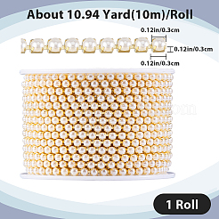 Plastic Pearl Bead Cup Chains&nbsp;CH-WH0013-01A-G