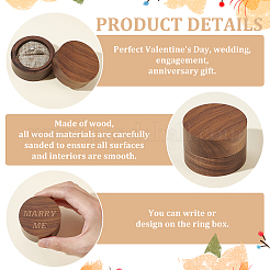 Round Wood Rings Storage Boxes&nbsp;AJEW-WH0166-16B