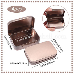 4Pcs Iron Jewelry Storage Boxes with Hinged Lid&nbsp;CON-SP0001-20C