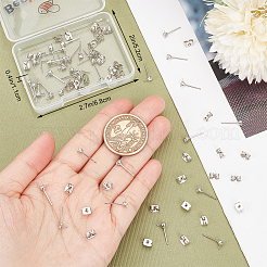 40Pcs Brass Stud Earring Findings&nbsp;KK-BBC0013-23A