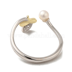 Rhodium Plated 925 Sterling Silver Finger Ring&nbsp;RJEW-C064-08