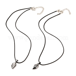 Rack Plating Alloy Heart Pendant Necklaces Sets&nbsp;NJEW-B081-09