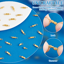 120Pcs Brass Screw Clasps&nbsp;FIND-UN0016-51B