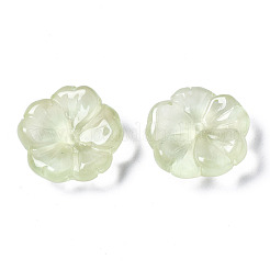 Transparent Spray Painted Imitation Jade Glass Beads&nbsp;GLAA-Q089-003-E002
