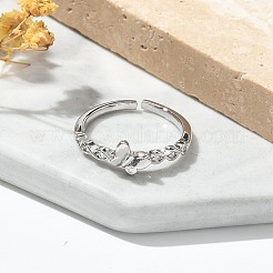 Butterfly Clear Cubic Zirconia Cuff Rings&nbsp;RJEW-G337-11P