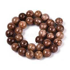 Natural Wood Lace Stone Wooden Jasper Beads Strands&nbsp;G-T143-30A-01