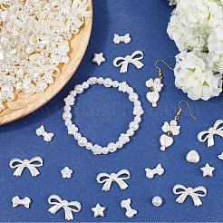 500Pcs 7 Styles ABS Plastic Imitation Pearl Beads&nbsp;MACR-SP0001-98