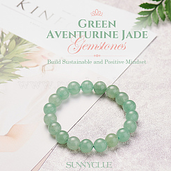 Natural Green Aventurine Round Beads Stretch Bracelets&nbsp;BJEW-PH0001-8mm-24