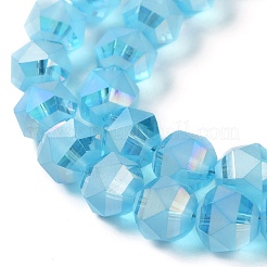 Electroplate Transparent Glass Beads Strands&nbsp;EGLA-I018-AB06