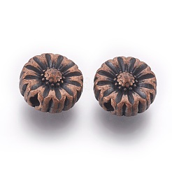 Tibetan Style Alloy Flower Beads&nbsp;TIBEP-GC190-R-NR