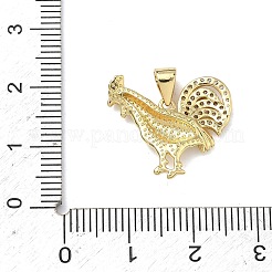 Brass Micro Pave Clear Cubic Zirconia Pendants&nbsp;KK-B170-24G