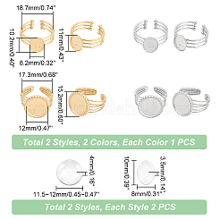 DIY Blank Dome Ring Making Kit&nbsp;STAS-UN0041-68