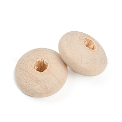 Unfinished Wood Rondelle Beads&nbsp;WOOD-WH0029-53A