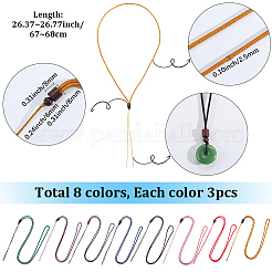 24Pcs 8 Styles Nylon Cord Necklace Makings&nbsp;NJEW-SC0001-43