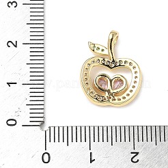Brass Micro Pave Cubic Zirconia Pendants&nbsp;ZIRC-I356-34G