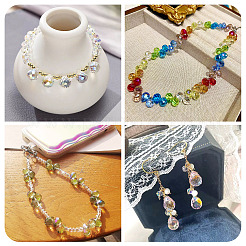 50Pcs 2 Styles Electroplate Transparent Glass Beads Sets&nbsp;EGLA-TADJ0001-18