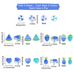 40Pcs 10 Style Transparent Enamel Acrylic Beads&nbsp;TACR-SC0001-09A