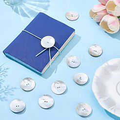 20Pcs 2-Hole Natural Shell Buttons&nbsp;BUTT-PH0001-75