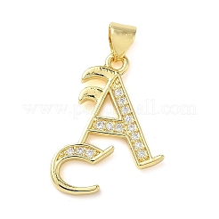 Brass Micro Pave Cubic Zirconia Pendants&nbsp;KK-I379-04G