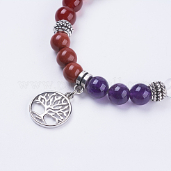 Natural Gemstone Stretch Bracelets&nbsp;BJEW-F308-21AS