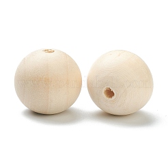 Natural Unfinished Wood Beads&nbsp;WOOD-XCP0001-19I