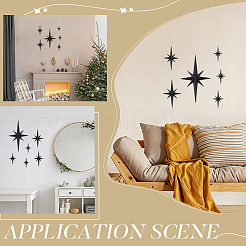 6Pcs Plastic Self Adhesive Wall Stickers&nbsp;DIY-WR0005-34C