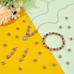 40Pcs Handmade Polymer Clay Rhinestone Beads&nbsp;CLAY-OC0001-10B
