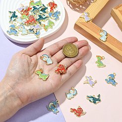 30Pcs 6 Styles Alloy Enamel Pendants&nbsp;ENAM-CJ0006-47