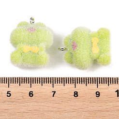Flocking  Opaque Resin Pendants&nbsp;RESI-P053-01A-P