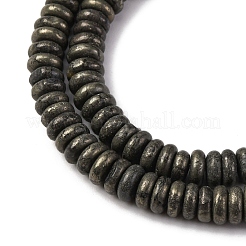 Natural Pyrite Beads Strands&nbsp;G-L624-H16-6x2mm
