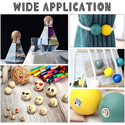 Natural Wooden Round Ball&nbsp;WOOD-PH0001-28