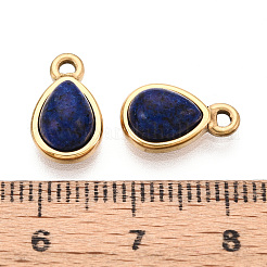 Dyed Natural Lapis Lazuli Teardrop Charms&nbsp;STAS-N109-209B-G