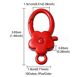 10Pcs Spray Painted Alloy Lobster Claw Clasps&nbsp;FIND-YW0001-58