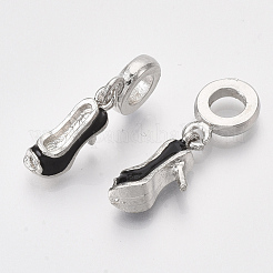 Platinum Plated Alloy European Dangle Charms&nbsp;MPDL-S067-50
