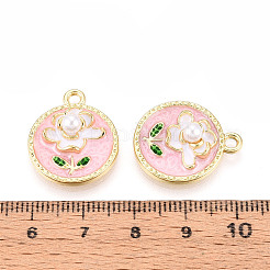 Rack Plating Alloy Enamel Pendants&nbsp;ENAM-N066-10KCG