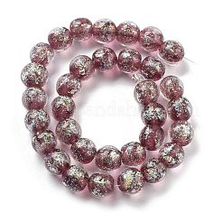 Handmade Dichroic Foil Glass Beads Strands&nbsp;DICH-U001-06F