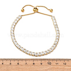 304 Stainless Steel Pave Clear Cubic Zirconia Tennis Bracelets&nbsp;BJEW-G754-03G-02