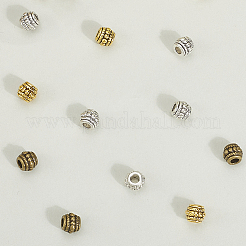 150Pcs 3 Colors Tibetan Silver Beads&nbsp;TIBEB-PA0001-01