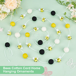 2Pcs Bees Wool Pendant Decoration&nbsp;HJEW-OC00046