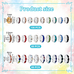 260Pcs 3 Style Zinc Alloy Spacer Beads&nbsp;FIND-GA0007-07