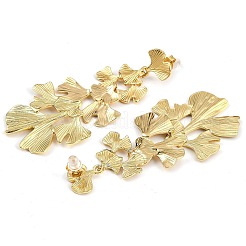 304 Stainless Steel Leaf Stud Earrings&nbsp;EJEW-K294-02G