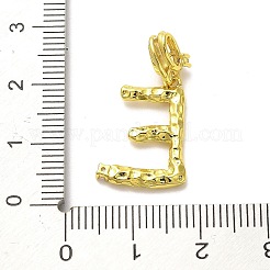 Rack Plating Brass Micro Pave Cubic Zirconia European Dangle Charms&nbsp;KK-L210-015G-E