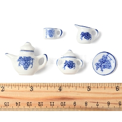 5Pcs Porcelain Tea Set Display Decorations&nbsp;PORC-FS0001-12