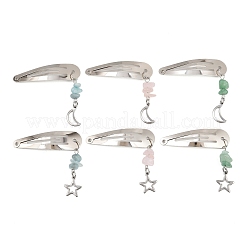 6Pcs 6 Styles Iron Snap Hair Clips&nbsp;PHAR-JH00142