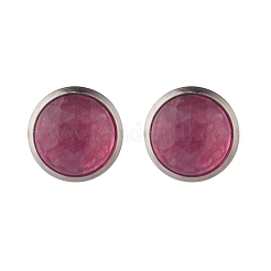 Natural Gemstone Dome/Half Round Stud Earrings for Women&nbsp;EJEW-JE04800
