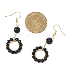 304 Stainless Steel Round Dangle Earrings&nbsp;EJEW-JE06786-02