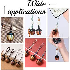 Spray Painted Wooden Acorn Box Jewelry Pendants&nbsp;FIND-WH0143-46