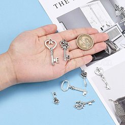 Mixed Tibetan Style Alloy Pendants&nbsp;TIBEP-M038-04AS