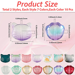 140Pcs 10 Styles Glass Beads&nbsp;GLAA-PA0001-12