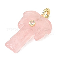 Natural Rose Quartz Carved Pendants&nbsp;G-C282-04B
